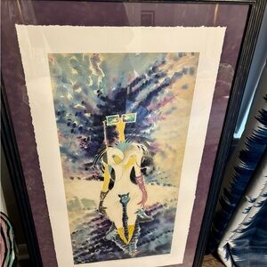 Rare Dr Seuss Rather Myopic Woman Numbered Matted Framed